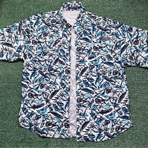 Columbia Men's Shark Print Button Down Shirt
